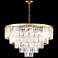 Contemporary Europa 32"W Satin Gold and Crystal Chandelier