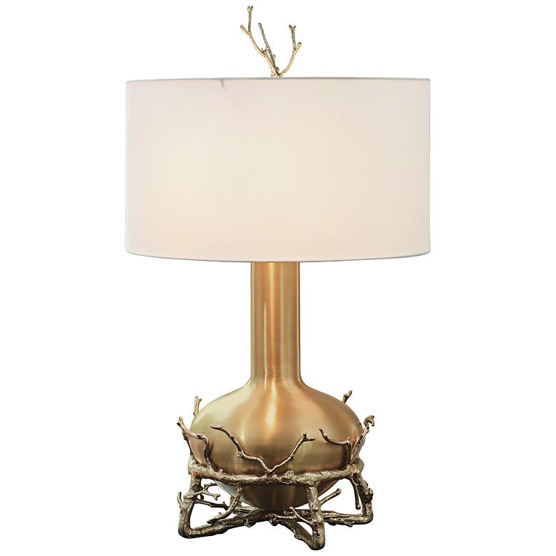 Image 1 Contemporary Fat Brass Twig Table Lamp