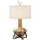 Contemporary Fat Brass Twig Table Lamp