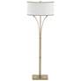 Contemporary Formae 58"H Modern Brass Floor Lamp w/ Anna Shade