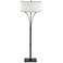 Contemporary Formae 58"H Oil Rubbed Bronze Floor Lamp w/ Anna Shade