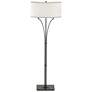 Contemporary Formae 58"H Oil Rubbed Bronze Floor Lamp w/ Flax Shade