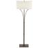 Contemporary Formae Bronze Floor Lamp With Natural Anna Shade
