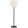 Contemporary Formae Floor Lamp - Black Finish - Flax Shade