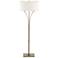 Contemporary Formae Floor Lamp - Soft Gold Finish - Flax Shade