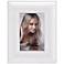 Contemporary Hammered 4x6 White Picture Frame