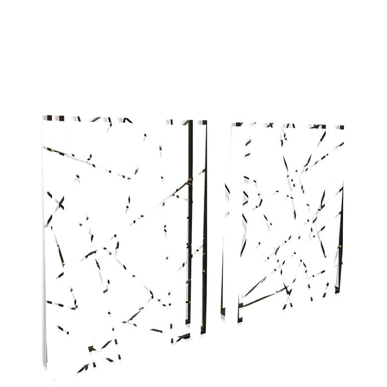 Image 1 Contemporary Metal Wall Sculptures - Set Of 2