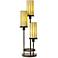 Contemporary Mission 30" High Three Light Tiffany-Style Console Lamp