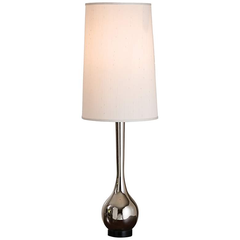 Image 1 Contemporary Nickel Bulb Vase Table Lamp