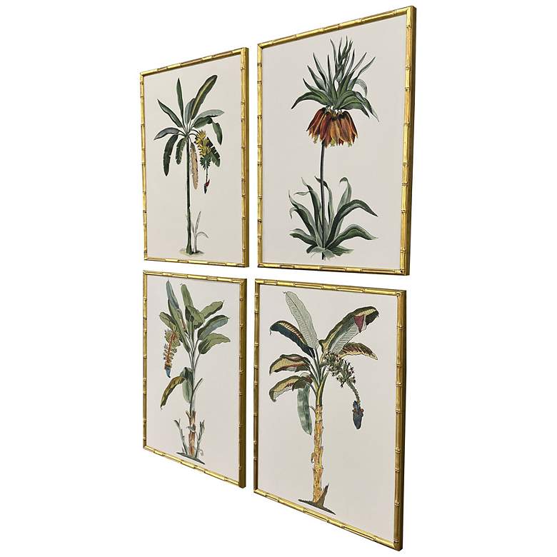 Image 2 Contemporary Palm I 19"W x 25"H Coastal Framed Art Set of 4 more views