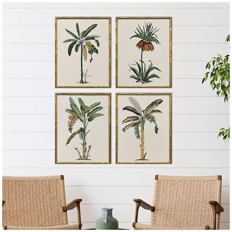 Image 4 Contemporary Palm I 19"W x 25"H Coastal Framed Art Set of 4 more views