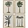 Contemporary Palm II 19"W x 25"H Coastal Framed Art Set of 4