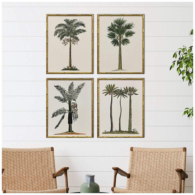 Image 4 Contemporary Palm II 19"W x 25"H Coastal Framed Art Set of 4 more views