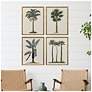 4_Contemporary Palm II 19"W x 25"H Coastal Framed Art Set of 4 more views