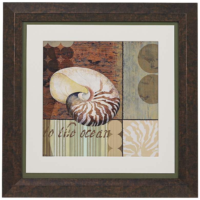 Image 1 Contemporary Shell II Framed 19 inch Square Wall Art