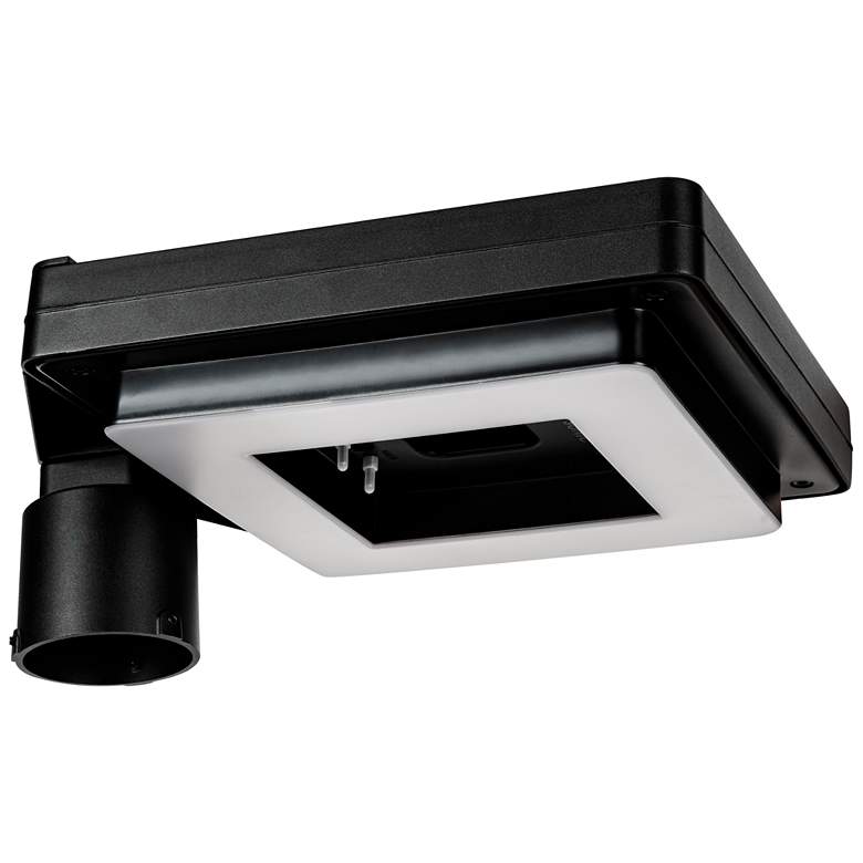Image 1 Contemporary Square 5 1/2" High Black Solar LED Post Light