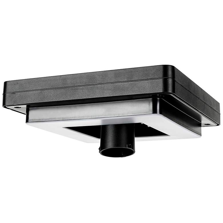 Image 2 Contemporary Square 5 1/2" High Black Solar LED Post Light more views