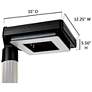 3_Contemporary Square 5 1/2" High Black Solar LED Post Light more views