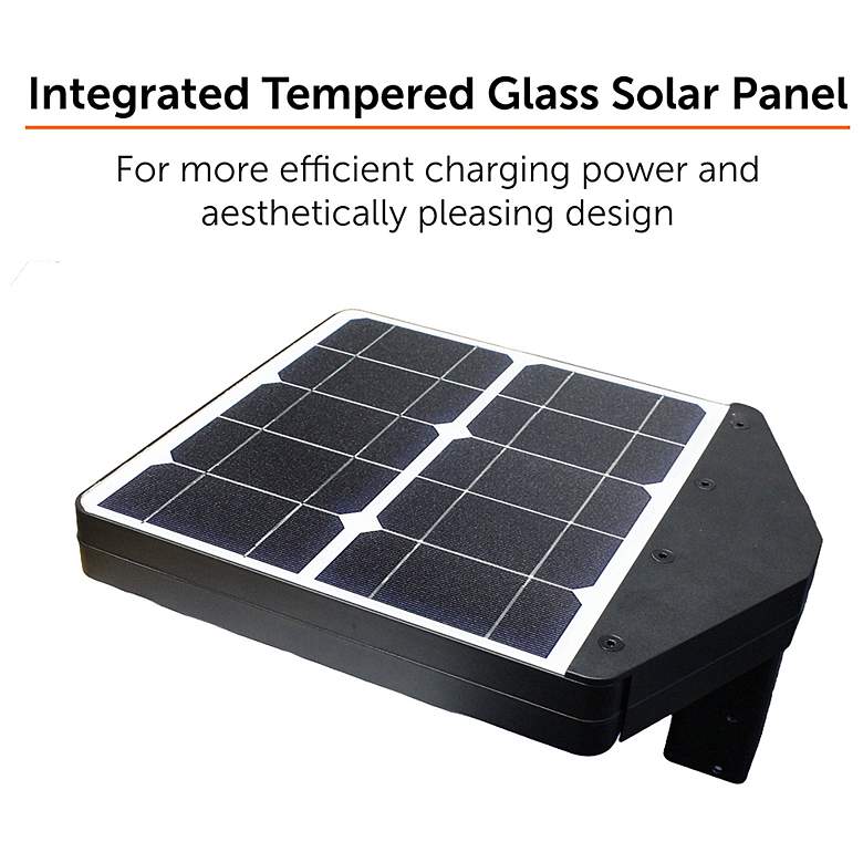 Image 5 Contemporary Square 5 1/2" High Black Solar LED Post Light more views