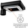 6_Contemporary Square 5 1/2" High Black Solar LED Post Light more views