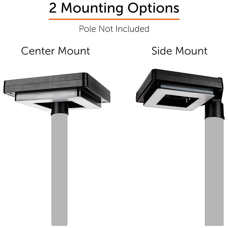Image 7 Contemporary Square 5 1/2" High Black Solar LED Post Light more views