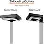 7_Contemporary Square 5 1/2" High Black Solar LED Post Light more views