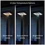 Contemporary Square 5 1/2" High Black Solar LED Post Light