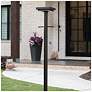 Contemporary Square 5 1/2" High Black Solar LED Post Light