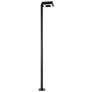 3_Contemporary Square 99"W Black Solar LED Post Light w/ Base more views