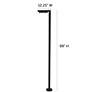 4_Contemporary Square 99"W Black Solar LED Post Light w/ Base more views