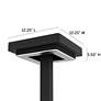 5_Contemporary Square 99"W Black Solar LED Post Light w/ Base more views
