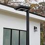 6_Contemporary Square 99"W Black Solar LED Post Light w/ Base more views