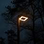 Contemporary Square 99"W Black Solar LED Post Light w/ Base