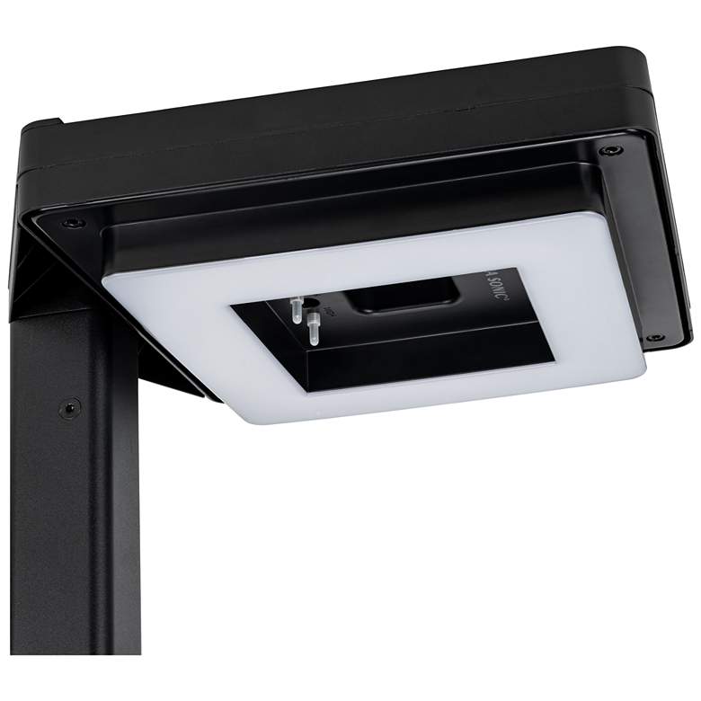 Image 1 Contemporary Square Solar Post Light with Modern Square Pole