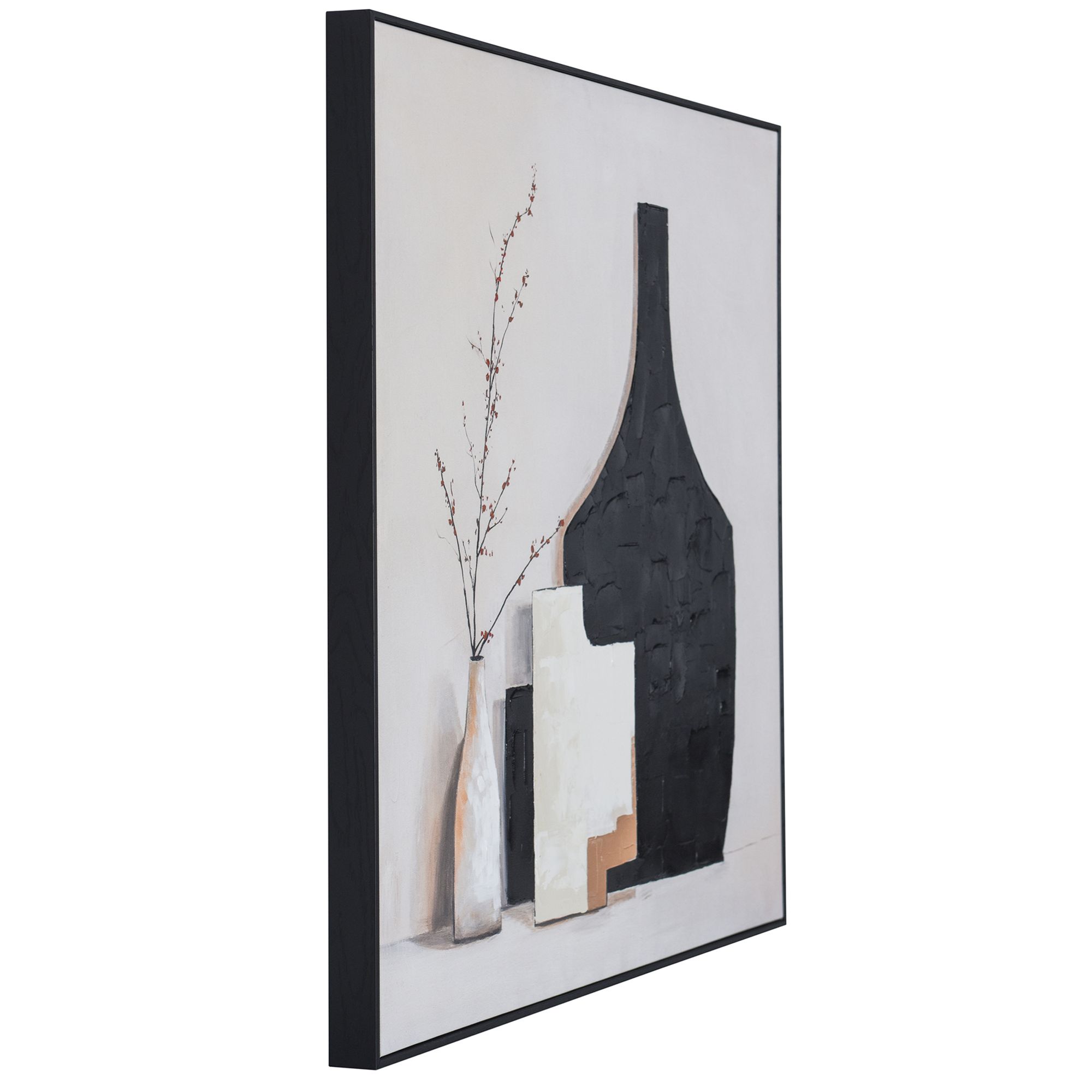 Image 3 Contemporary Still Life 30"W x 30"H Hand Embellished Canvas Wall  more views