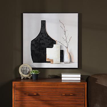 Contemporary Still Life 30"W x 30"H Hand Embellished Canvas Wall