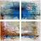 Contemporary Swirls 17 3/4" Square Wall Art Set of 4