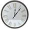 Contemporary Time White Metal 36" Round Wall Clock