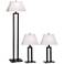 Contemporary Trio Table and Floor Lamp Set of 3