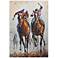 Contenders 32" Wide Colorful Horse Race Metal Wall Art