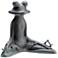 Contented Yoga Frog 13"W Verdigris Aluminum Garden Statue