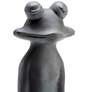 Contented Yoga Frog 13"W Verdigris Aluminum Garden Statue