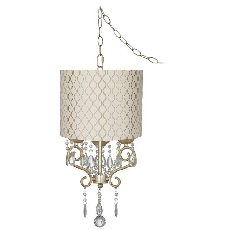 Image 1 Conti 14 inch Wide Mini Swag Chandelier with Hourglass Shade