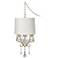 Conti 14" Wide Mini Swag Chandelier with White Drum Shade