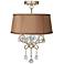 Conti 16" Wide Ceiling Light with Biscuit Brown Shade