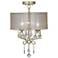 Conti 16" Wide Ceiling Light with Sheer Gold Shade