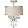 Conti 16" Wide Crystal Ceiling Light with Drum Shade