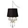 Conti 16" Wide Mini Swag Chandelier with Faux Suede Shade