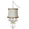 Conti 16" Wide Mini Swag Chandelier with Ivory Taupe Shade