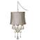 Conti 16" Wide Mini Swag Chandelier with Taupe Shade